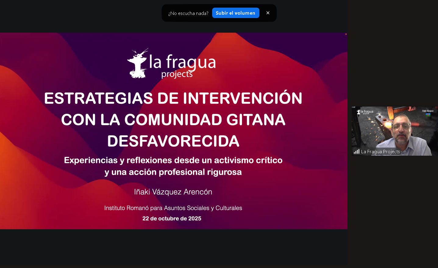 Las jornadas formativas «Estrategias de Intervención con la Comunidad Gitana Desfavorecida» cuentan con Iñaki Vázquez como ponente en 2025